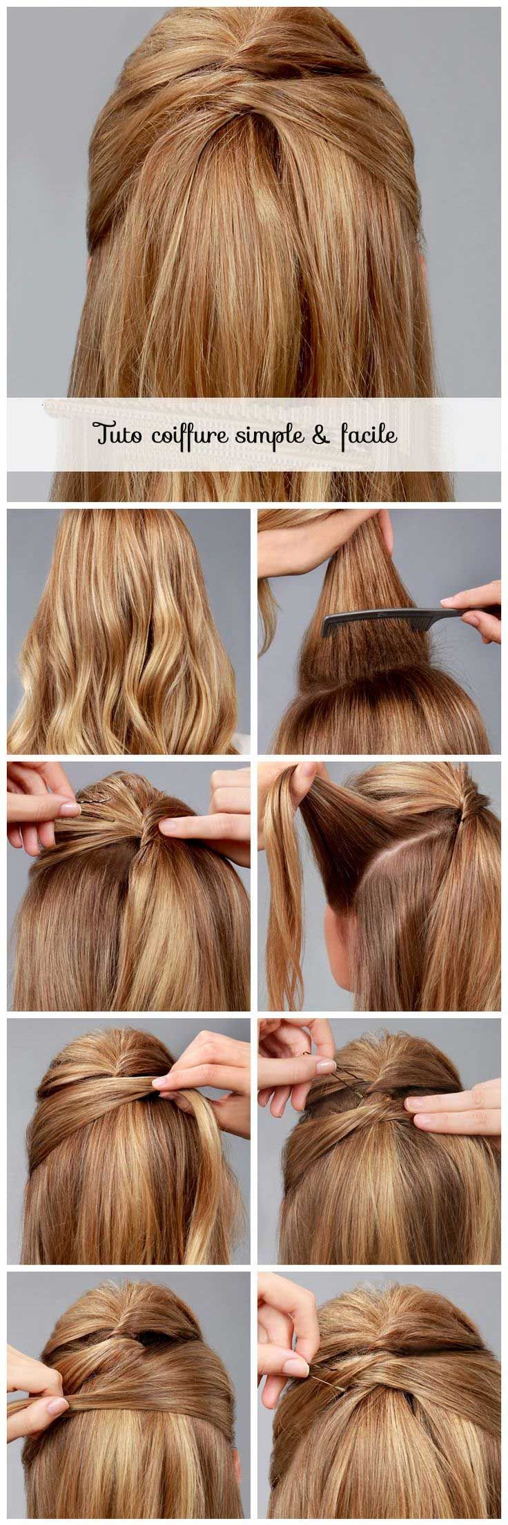 coiffure simple pour les fetes